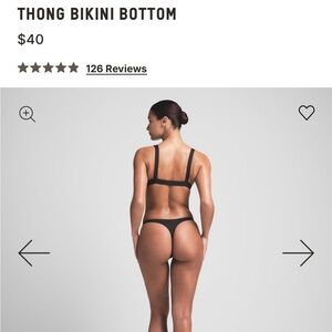 SKIMS Chrome Thong Bikini Bottom